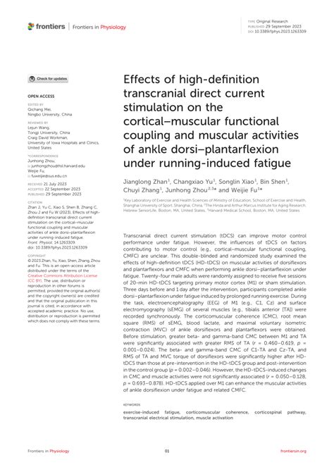 PDF Effects Of High Definition Transcranial Direct Current