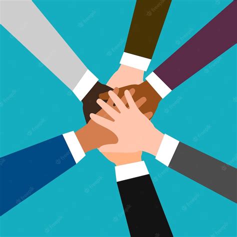 Premium Vector Hands Of Diverse Group Of People Putting Together