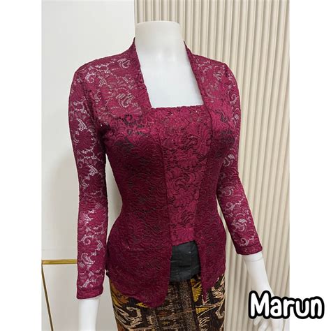 Jual Kebaya Saja Kebaya Bali Jadi Brokat Strait Lengan Panjang Size S