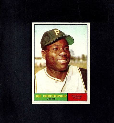 1961 TOPPS SET BREAK 82 JOE CHRISTOPHER 5 RC PIRATES NO CREASES EX