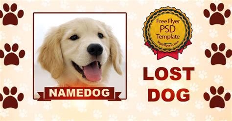 Lost Dog FREE PSD Flyer Template Free Download #12001 - Styleflyers