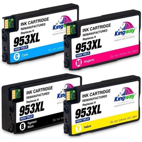 Kingway Xl Cartouches D Encre Pour Hp Xl Cartouches Noir Cyan