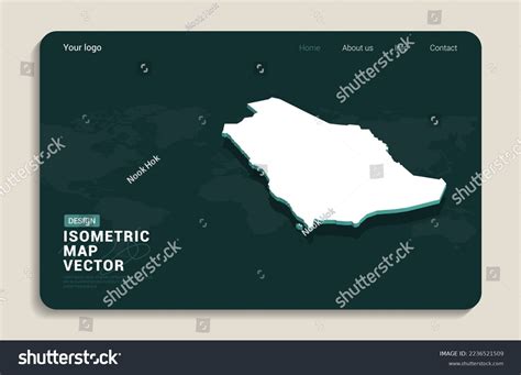 Saudi Arabia Map Green Background Isometric Stock Vector Royalty Free 2236521509 Shutterstock