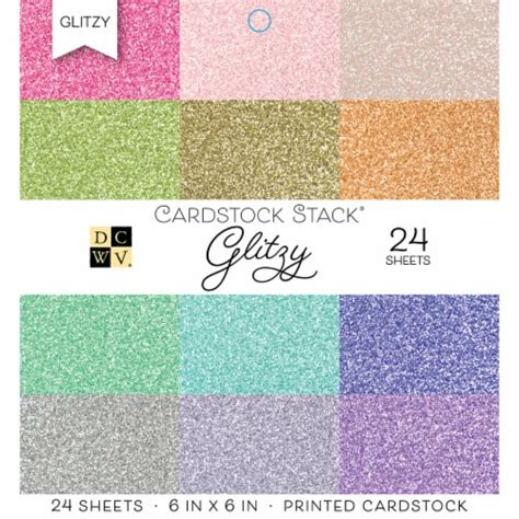 Dcwv Single Sided Cardstock Stack X Pkg Glitzy Solid Colors