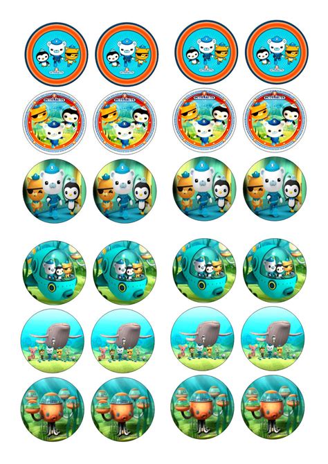 24 Octonauts Birthday Cake Toppers Icing Edible Fairycup Ebay