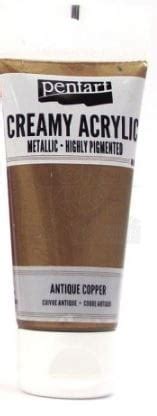 Farba akrylowa creamy metaliczna antyczna miedź 60ml 28003 Pentart