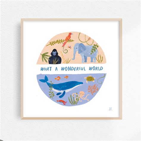 What a Wonderful World Art Print - Etsy