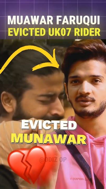 Theuk07rider Evicted 🔥 Munawar Faruqui Evict Uk07 Rider Biggboss Shorts Youtube