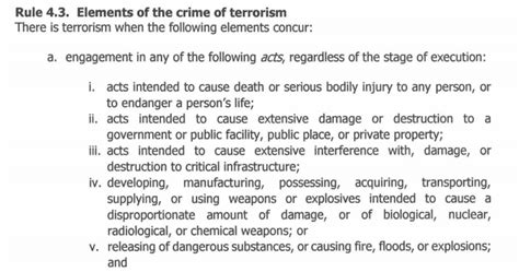 Doj Publishes Anti Terror Law S Irr