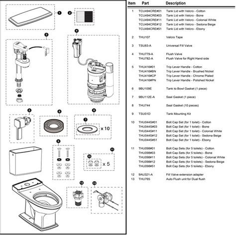 Toto Connelly Replacement Parts Fix Your Toilet Issues