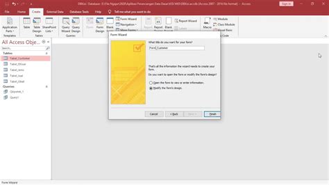 Membuat Form Di Microsoft Access Dengan Form Wizard YouTube