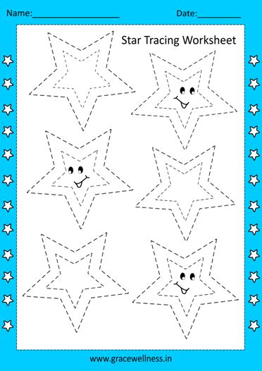 Printable Star Preschool Worksheet