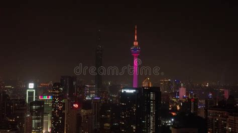 Aerial View of Kuala Lumpur City at Night. Malaysia. Stock Footage - Video of cityscape ...