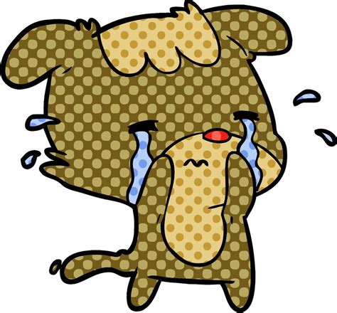 cartoon sad dog crying 12416330 Vector Art at Vecteezy