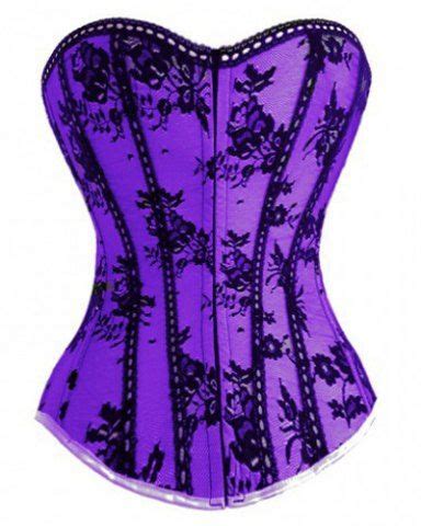 Corset Noir Purple Corset Corset Sexy Floral Corset Overbust Corset