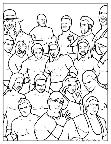 28 Wrestling And Wwe Coloring Pages Free Pdf Printables