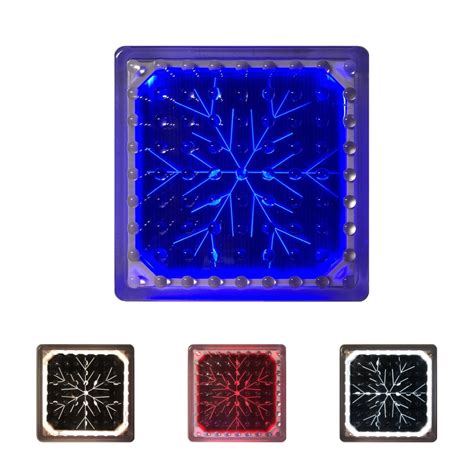 Blue X Solar Brick Light Solar Path Paver Light Led Inside