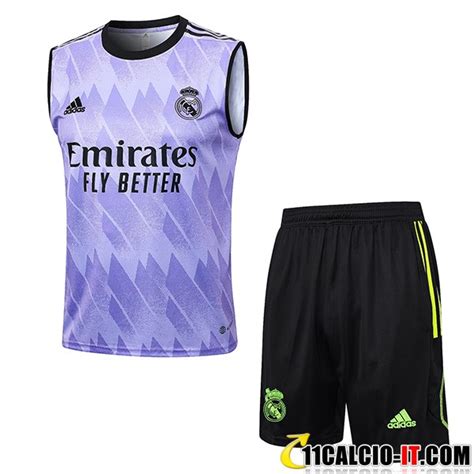 La Nuova Kit Canotta Allenamento Pantaloncini Real Madrid Viola