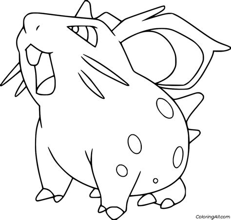 female nidoran Coloring Page - ColoringAll