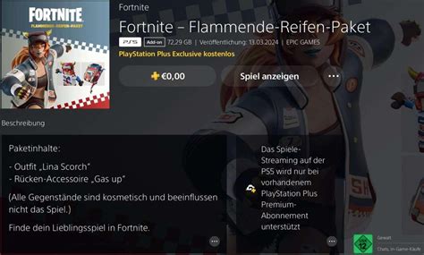 Fortnite Neuer Kostenloser Skin Für Ps Plus Lina Scorch Gratis Holen