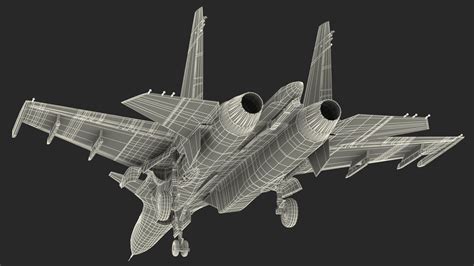 Sukhoi Su 33 Russian Navy Multirole Fighter 3d Model 129 Fbx Gltf