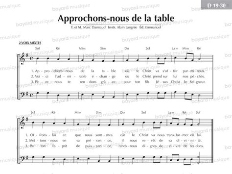 Chantons En Eglise Approchons Nous De La Table