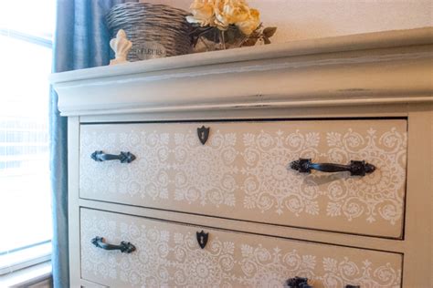 How To Stencil A Dresser With Chalk Paint Major Hoff Takes A Wife