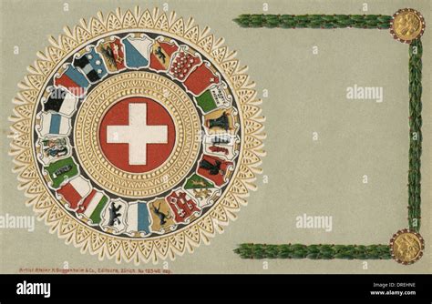 The Swiss Canton Shields Stock Photo Alamy