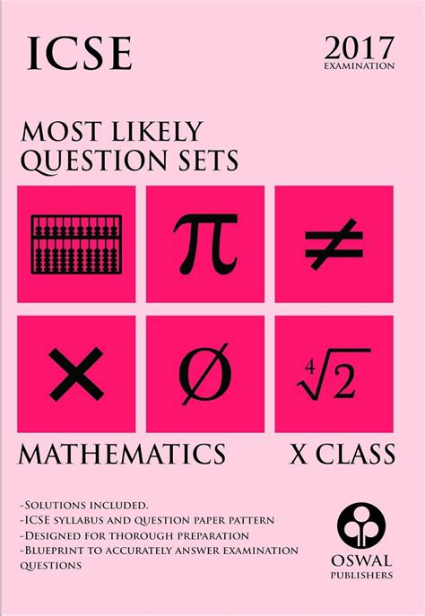 Buy Icse Most Likely Question Sets Mathematics Old Edition