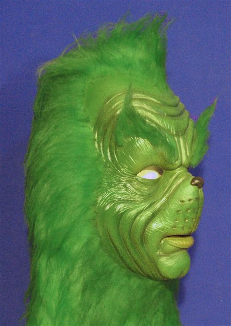 The Grinch Latex Mask Jim Carrey Movie Christmas Green Mask Etsy