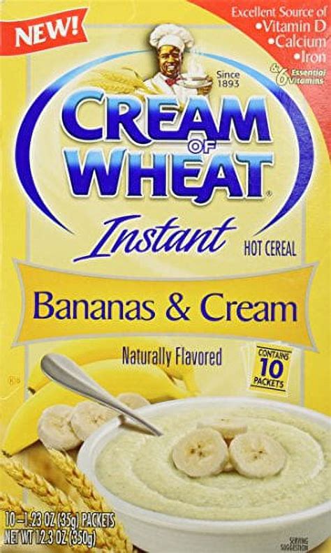 Cream Of Wheat Instant Hot Cereal Bananas And Cream 1 23 Ounce 10 Packets