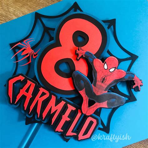 Spider Man Inspired Cake Topper Spider Man Inspired Party Decor Spider Man Inspired Party