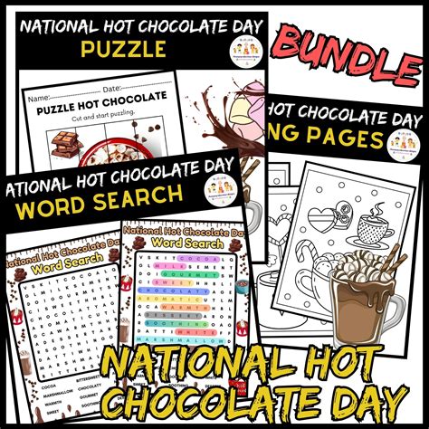 Activities Bundle Worksheets National Hot Chocolate Day Made By Teachers