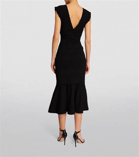 Womens Victoria Beckham Black Tiered Midi Dress Harrods Countrycode