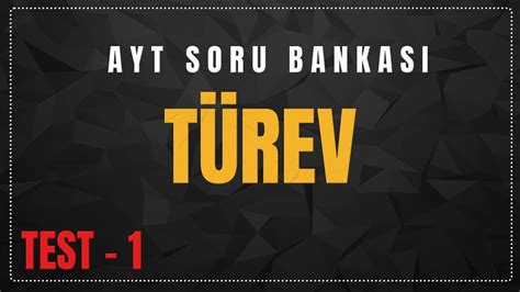 AYT SORU BANKASI TÜREV TEST 1 YouTube