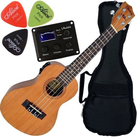 Kit Ukulele Shelby Concerto Elétrico C Equalizador Su23me 10 OFF