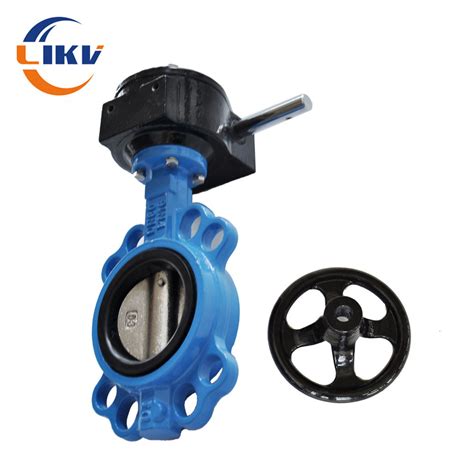 A Ductile Iron Wafer Water Pump Butterfly Valve For Drainage Air