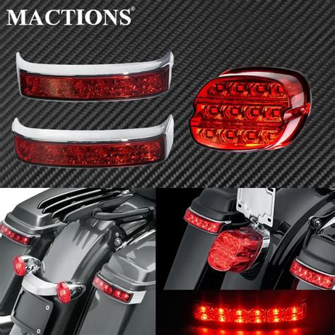 Motors Saddlebag LED Tail Rear Light Fender Brake Light Fit For 14