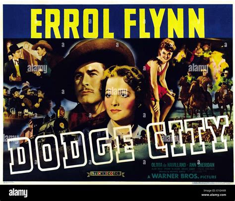 Dodge City Starring Errol Flynn A 1939 American Western Film Stock