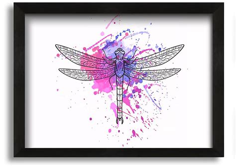 August Grove Dragonfly Splash Picture Frame Painting On Canvas