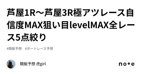 ⚠️芦屋1r～芦屋3r⚠️極アツレース🔥🔥自信度max🔥🔥狙い目levelmax🔥🔥全レース5点絞り｜競艇予想 虎girl 🐯