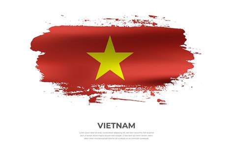 Premium Vector Artistic Cloth Folded Brush Flag Of Vietnam With Paint