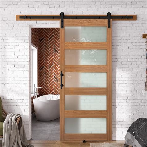 Amazon Smartstandard X In Glass Barn Door With Ft Sliding