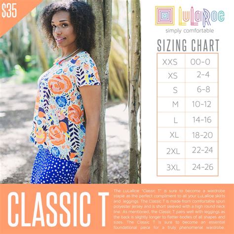 Lularoe Classic T Sizing Chart Lularoe Styling Lularoe Size Chart Lularoe