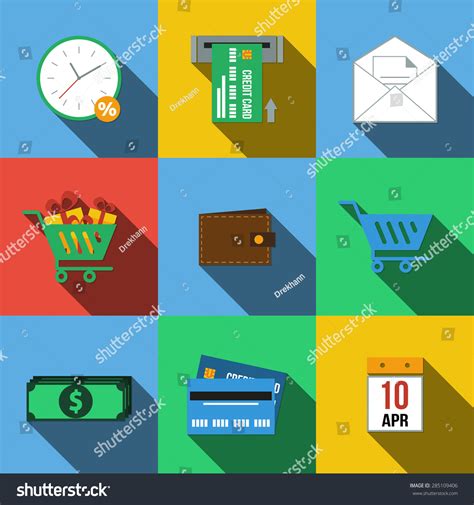 Vector Set Colored Icons Flat Style Stock Vector Royalty Free