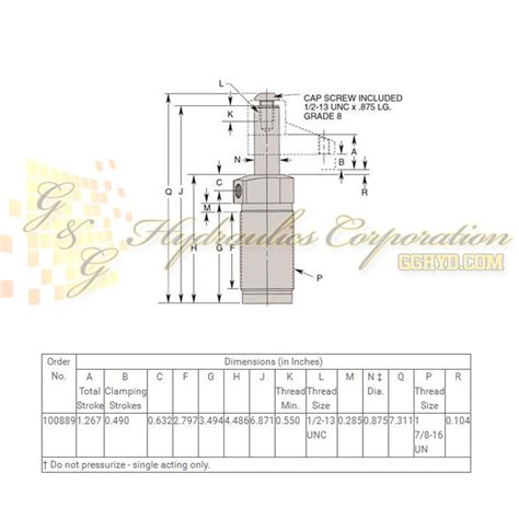 100889 Hytec Swing Clamps Threaded Body Style 2400 Lbs Cap Screw Upc