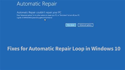 Windows 10 Auto Repair Loop