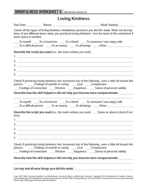 Dbt Skills Training Handouts And Worksheets Second Edition Free Worksheet 31536 Hot Sex Picture