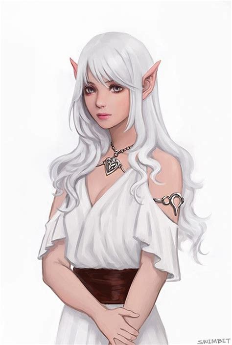 Soo Young Park In Dnd White Haired Elf Collection Hairsimply Female Elf Elf Art Character