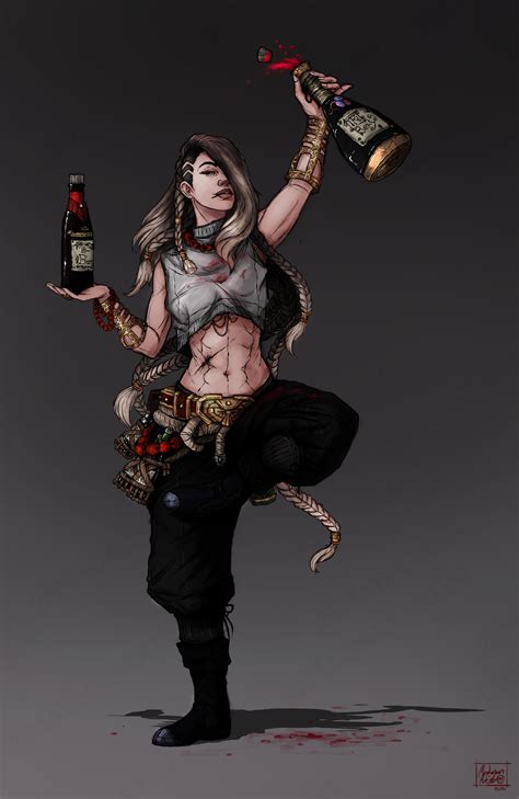 [OC] [Art] [Commission] Karai Amcathra - Drunken master Monk : r/DnD